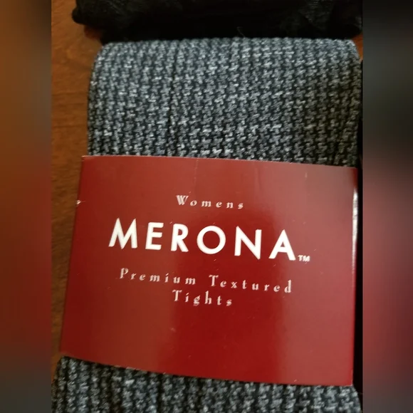 Merona Womens Black, Grey Ans Blue Tights - Picture 2 of 6